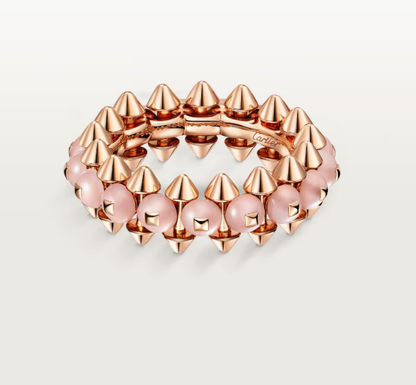 [⭐Spark]CLASH ELEGANT ROSE GOLD RING FEATURING NATURAL AGATE