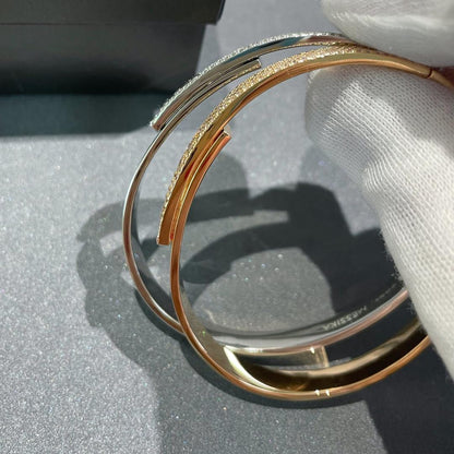 [⭐Spark]Move Noa Rose Gold Pavé Diamond Bangle Bracelet