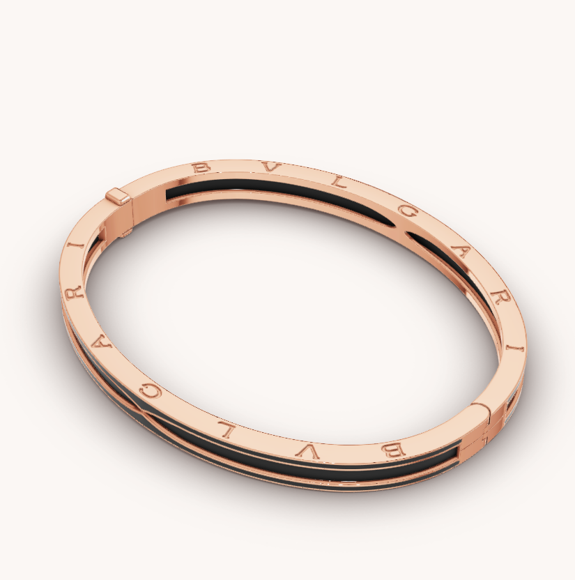 [⭐Spark]ZERO 1 PINK GOLD WITH MATTE BLACK CERAMIC BRACELET