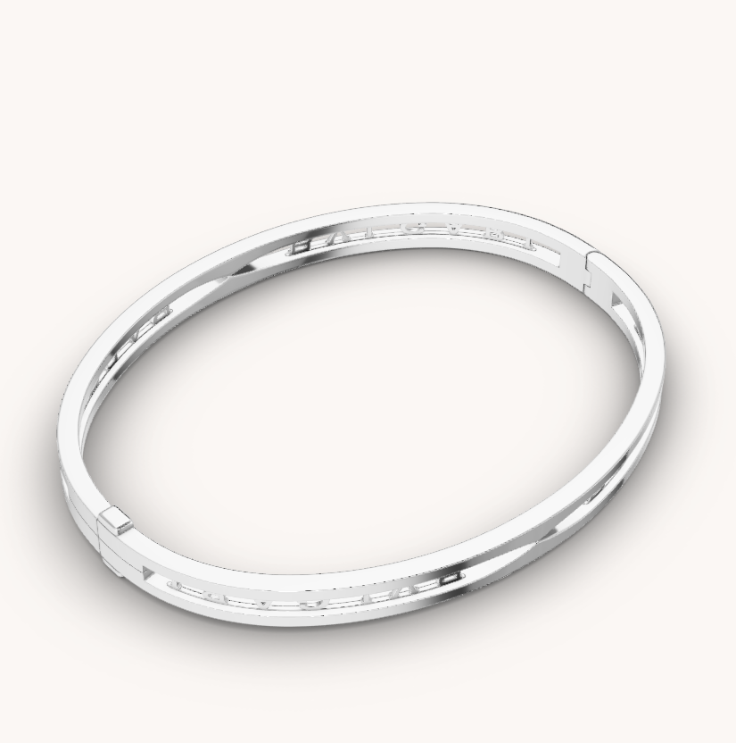 [⭐Spark]ZERO 1 SPIRAL LOGO SILVER BRACELET