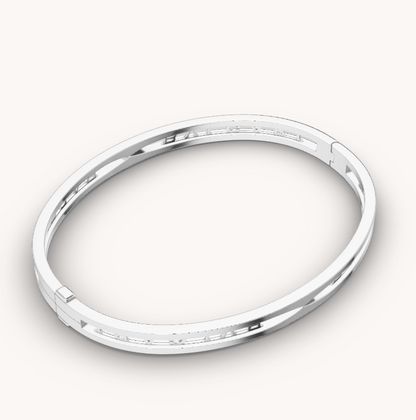 [⭐Spark]ZERO 1 SPIRAL LOGO SILVER BRACELET