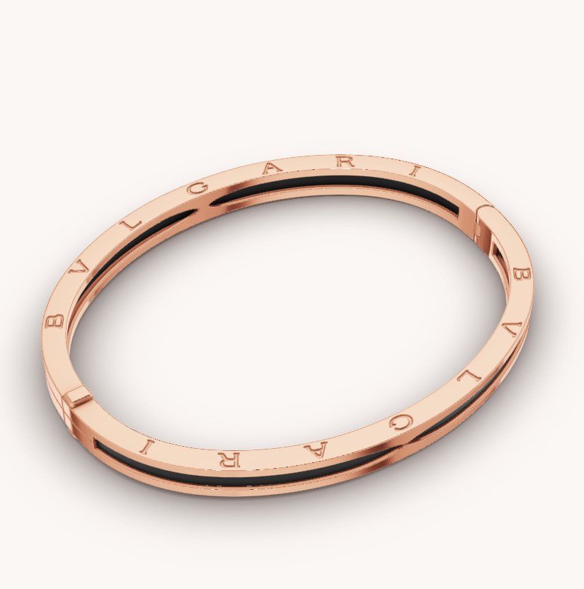 [⭐Spark]ZERO 1 PINK GOLD WITH BLACK CERAMIC BRACELET