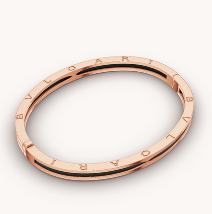 [⭐Spark]ZERO 1 PINK GOLD WITH BLACK CERAMIC BRACELET