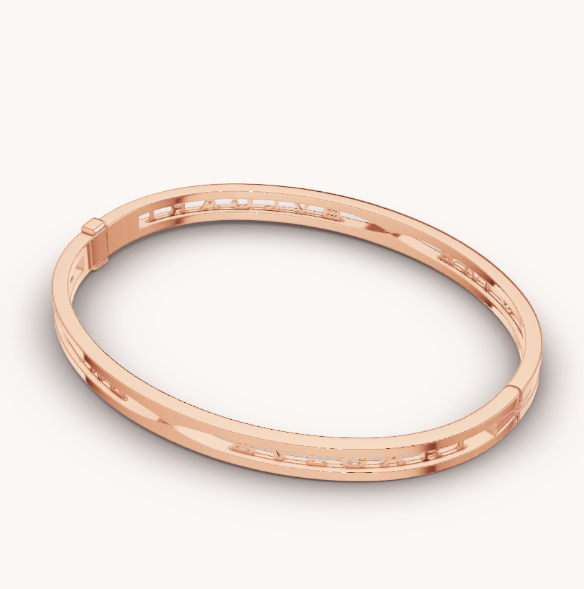 [⭐Spark]ZERO 1 SPIRAL LOGO PINK GOLD BRACELET
