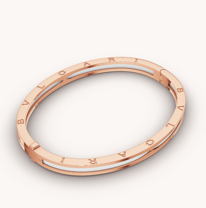 [⭐Spark]ZERO 1 PINK GOLD WITH WHITE CERAMIC BRACELET