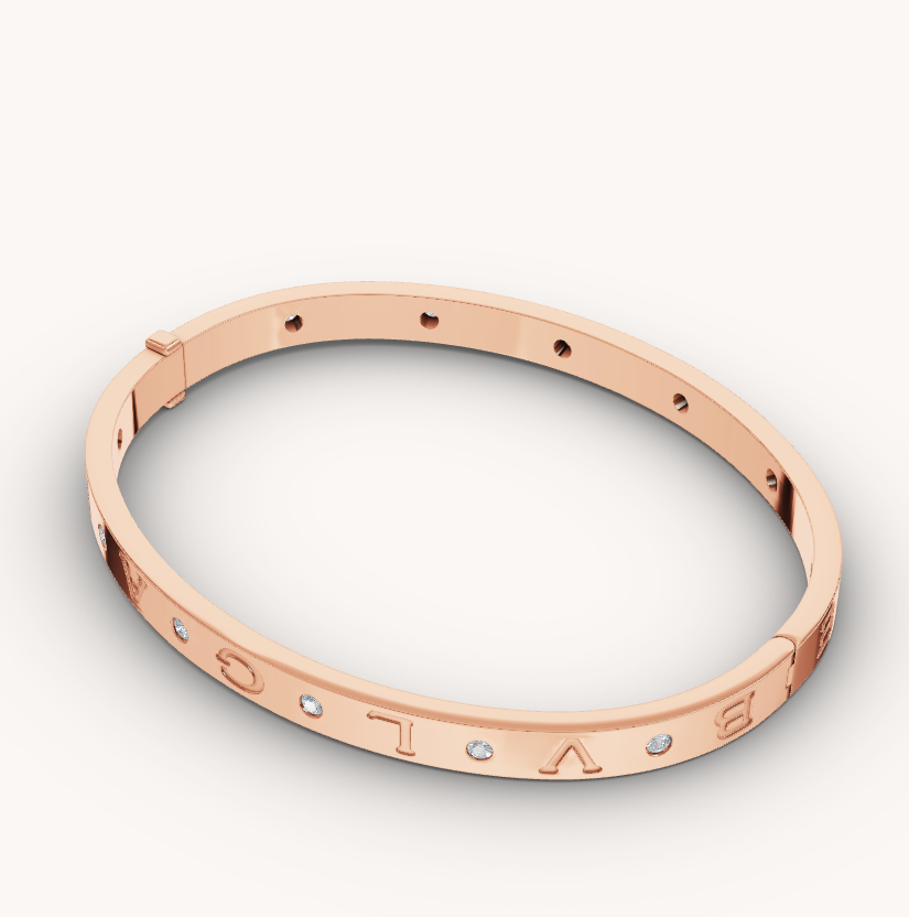 [⭐Spark]ZERO 1 PINK GOLD 12 DIAMONDS BRACELET