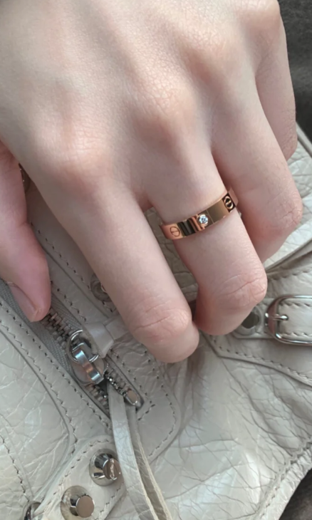 [⭐Spark]LOVE RING 4MM 1 DIAMOND