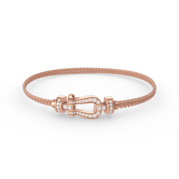 [⭐Spark]FORCE SMALL HORSESHOE  DIAMOND CHAIN ROPE BRACELET