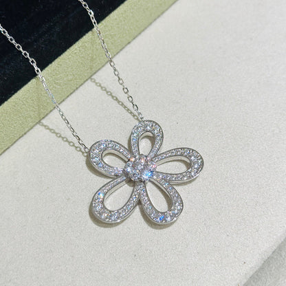 [⭐Spark]FLOWERLACE NECKLACE FULL DIAMONDS