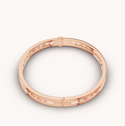 [⭐Spark]ZERO 1 SPIRAL LOGO PINK GOLD BRACELET