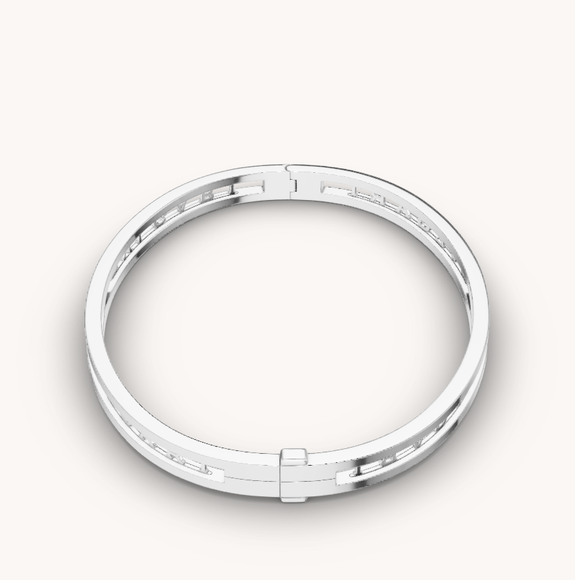 [⭐Spark]ZERO 1 SPIRAL LOGO SILVER BRACELET