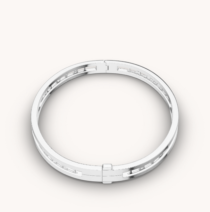 [⭐Spark]ZERO 1 SPIRAL LOGO SILVER BRACELET
