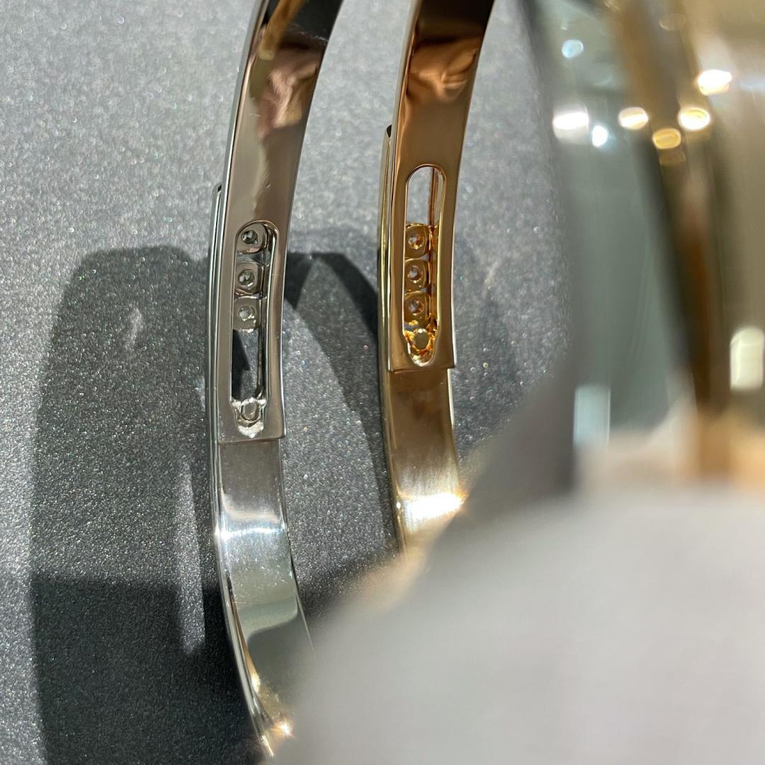[⭐Spark]Move Noa Rose Gold Pavé Diamond Bangle Bracelet