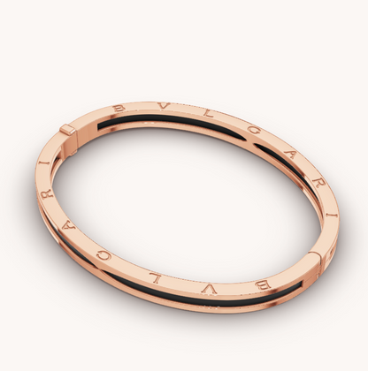 [⭐Spark]ZERO 1 PINK GOLD WITH BLACK CERAMIC BRACELET