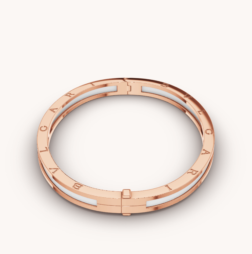 [⭐Spark]ZERO 1 PINK GOLD WITH WHITE CERAMIC BRACELET