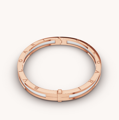 [⭐Spark]ZERO 1 PINK GOLD WITH WHITE CERAMIC BRACELET