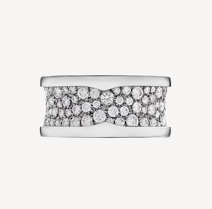 [⭐Spark]ZERO 1 WITH PAVED DIAMONDS ON THE SPIRAL RING