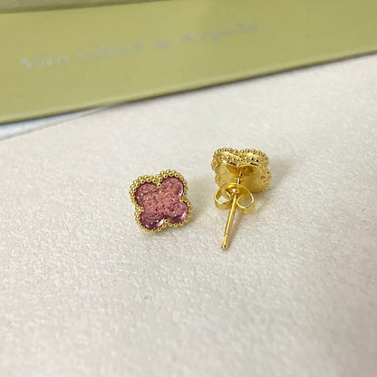 [⭐Spark]2026 NEW MINI CLOVER 1 MOTIF  BUBBLE PINK ENAMEL