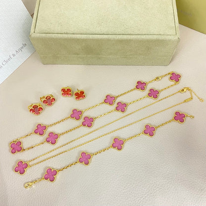 [⭐Spark]CLOVER 10 MOTIFS  NEW BUBBLE PINK ENAMEL