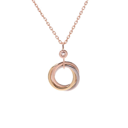 [⭐Spark]TRINITY SILVER GOLD PINK GOLD NECKLACE