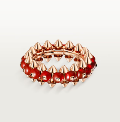 [⭐Spark]CLASH ELEGANT ROSE GOLD RING FEATURING NATURAL AGATE