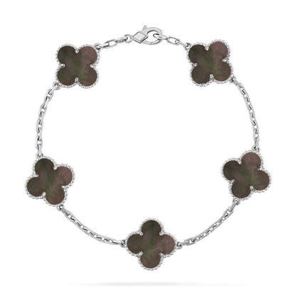 [⭐Spark] CLOVER 5 MOTIF GRAY MOP BRACELET COLLECTION