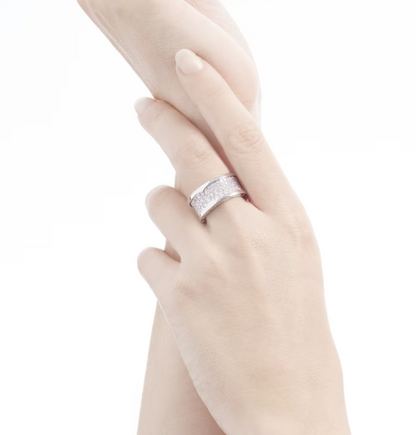 [⭐Spark]ZERO 1 WITH PAVED DIAMONDS ON THE SPIRAL RING