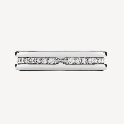 [⭐Spark]ZERO 1 ONE-BAND PAVED DIAMONDS ON THE SPIRAL RING