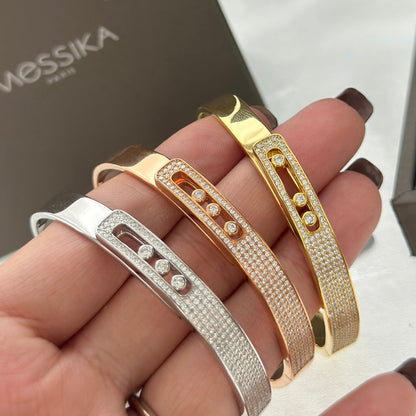 [⭐Spark]Move Noa Rose Gold Pavé Diamond Bangle Bracelet