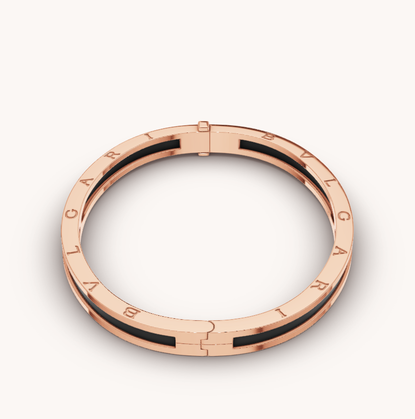 [⭐Spark]ZERO 1 PINK GOLD WITH BLACK CERAMIC BRACELET