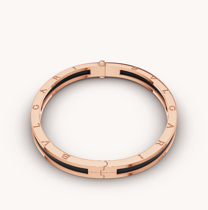 [⭐Spark]ZERO 1 PINK GOLD WITH BLACK CERAMIC BRACELET
