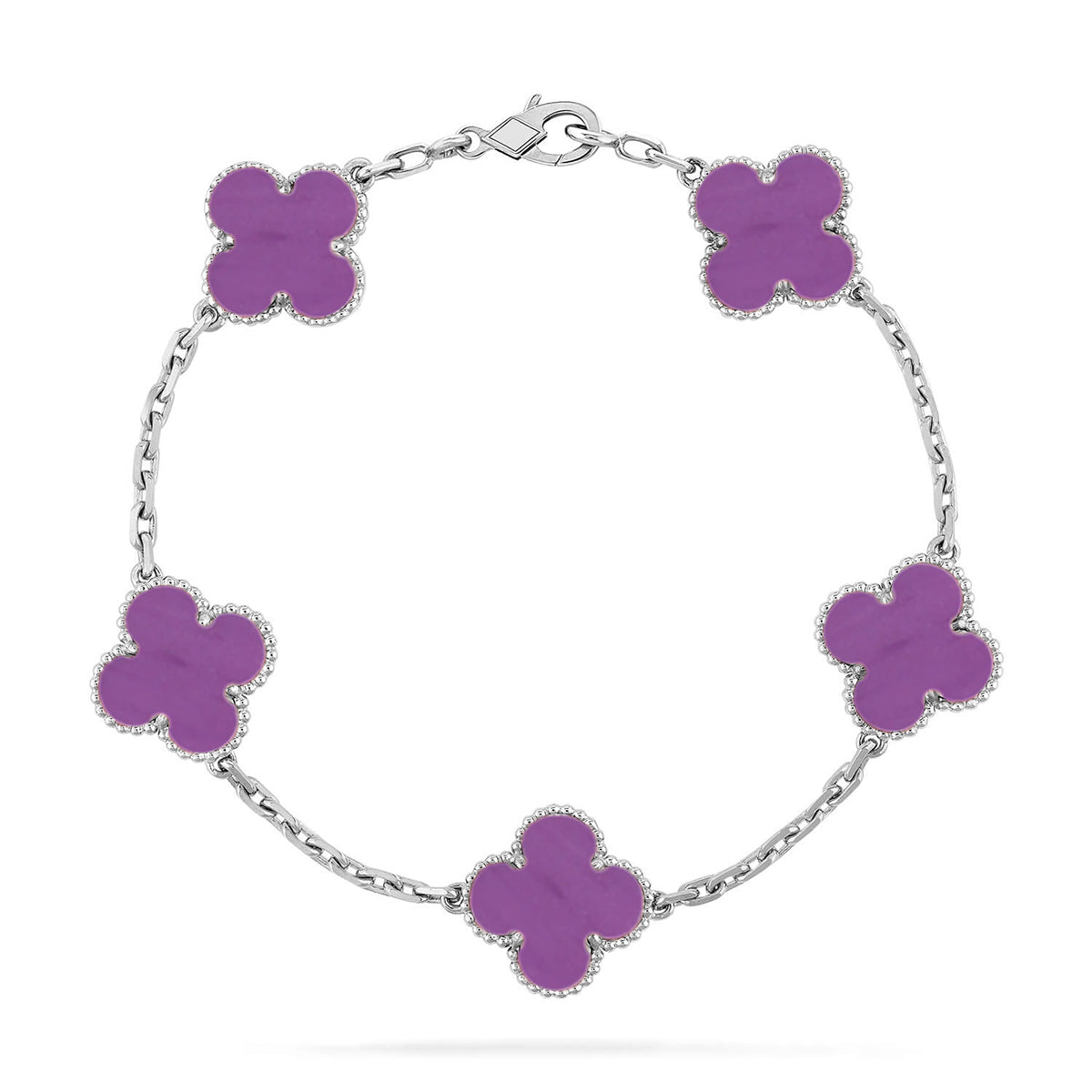 [⭐Spark] CLOVER 5 MOTIF VIOLET BRACELET COLLECTION