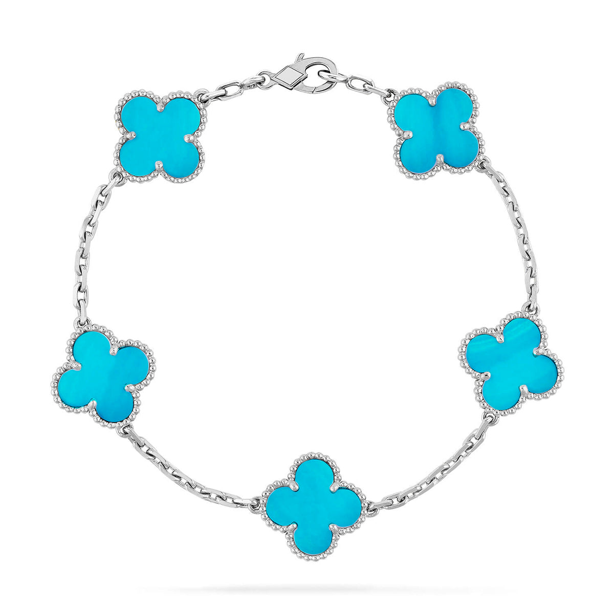 [⭐Spark] CLOVER 5 MOTIF TURQUOISE BRACELET COLLECTION
