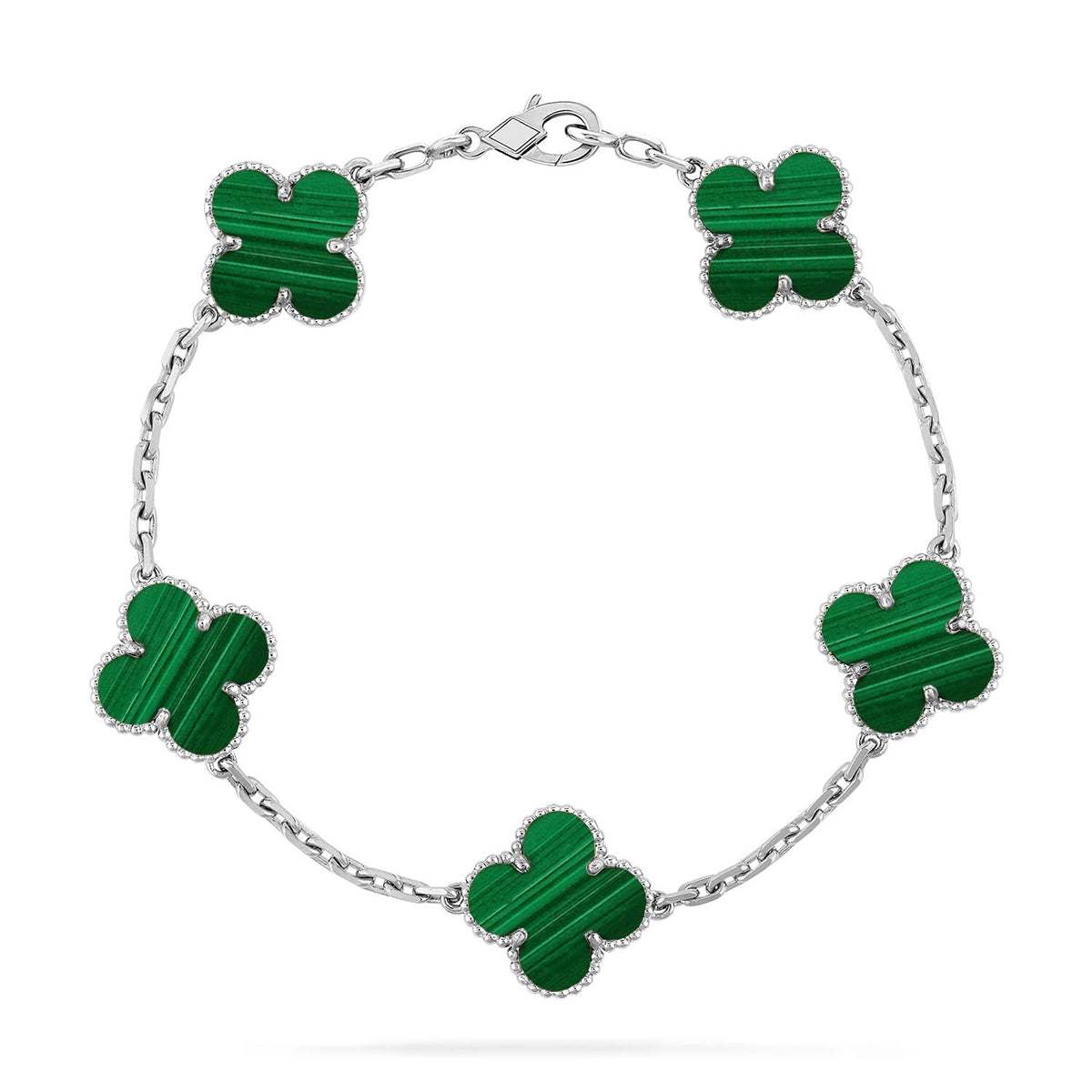 [⭐Spark] CLOVER 5 MOTIF MALACHITE BRACELET COLLECTION