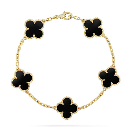[⭐Spark] CLOVER 5 MOTIF ONYXS BRACELET COLLECTION