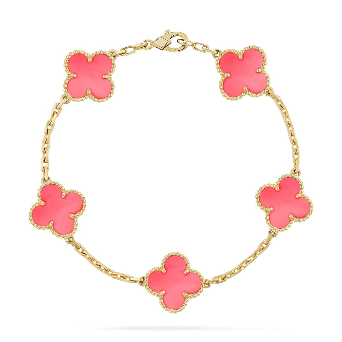 [⭐Spark] CLOVER 5 MOTIFS  PINK MOP BRACELET COLLECTION