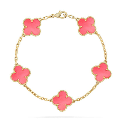 [⭐Spark] CLOVER 5 MOTIFS  PINK MOP BRACELET COLLECTION