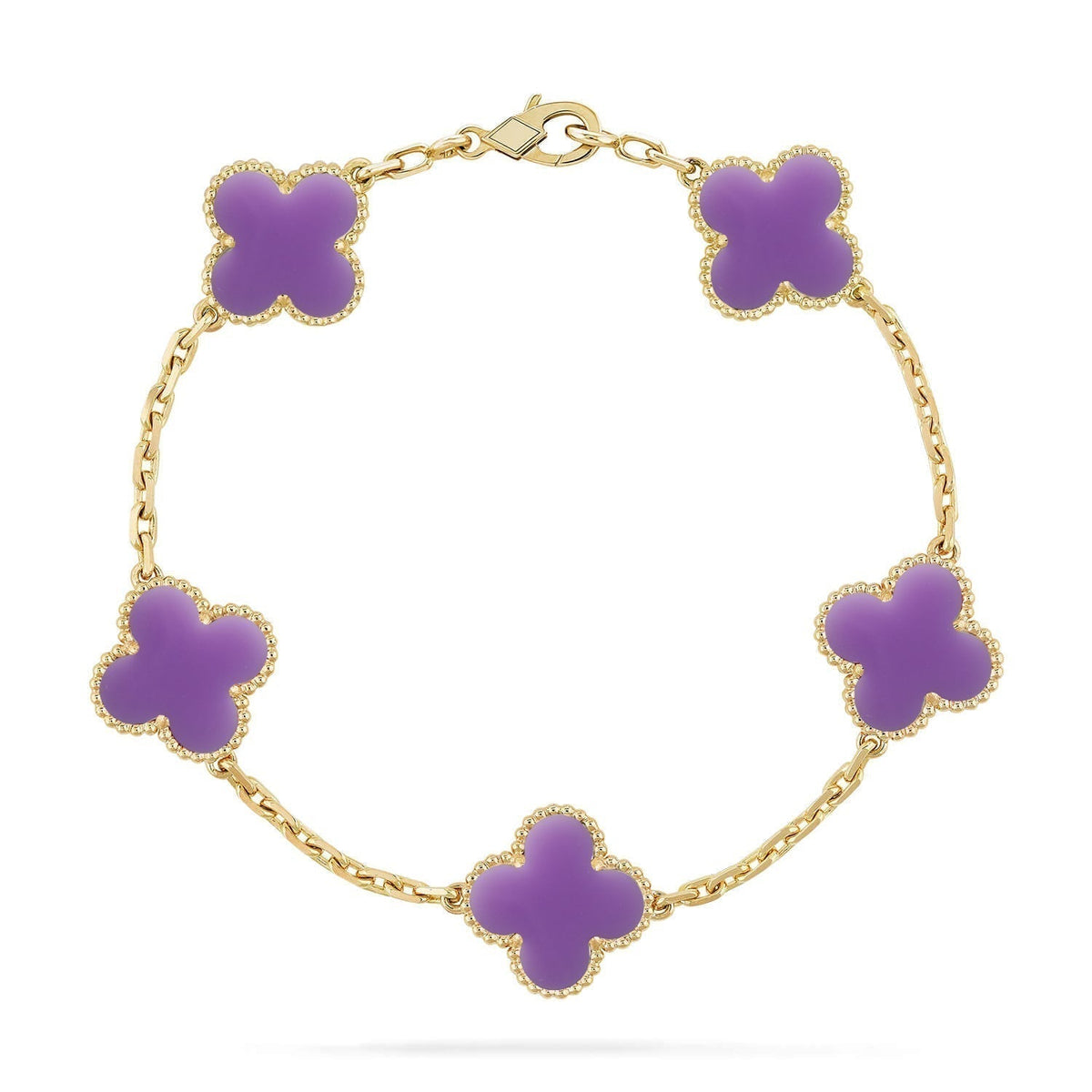 [⭐Spark]CLOVER 5 MOTIF LIGHT PURPLE BRACELET COLLECTION