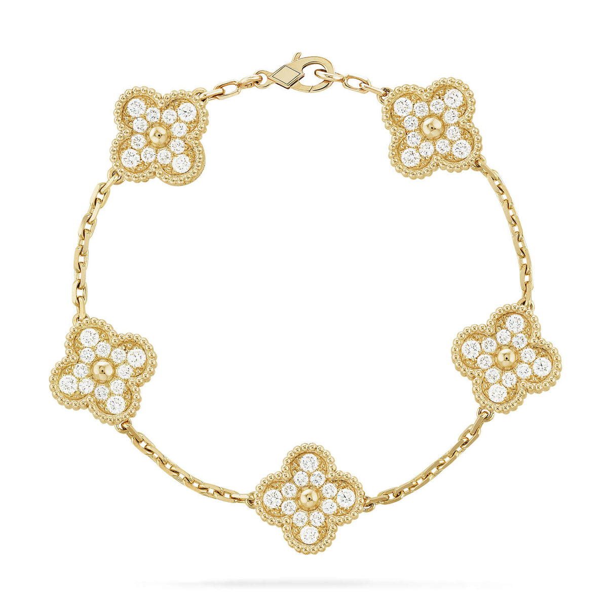 [⭐Spark] CLOVER 5 MOTIF FULL DIAMOND BRACELET COLLECTION