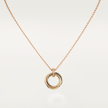 [⭐Spark]TRINITY NECKLACE GOLD  DIAMONDS