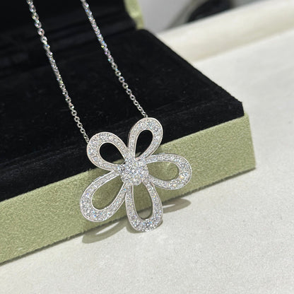 [⭐Spark]FLOWERLACE NECKLACE FULL DIAMONDS