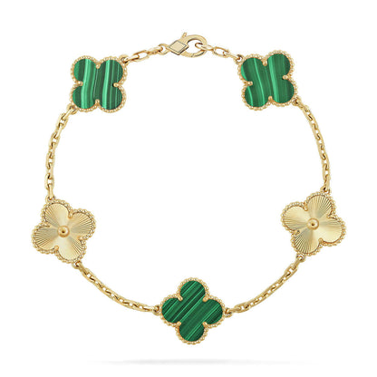 [⭐Spark] CLOVER 5 MOTIF MALACHITE BRACELET COLLECTION