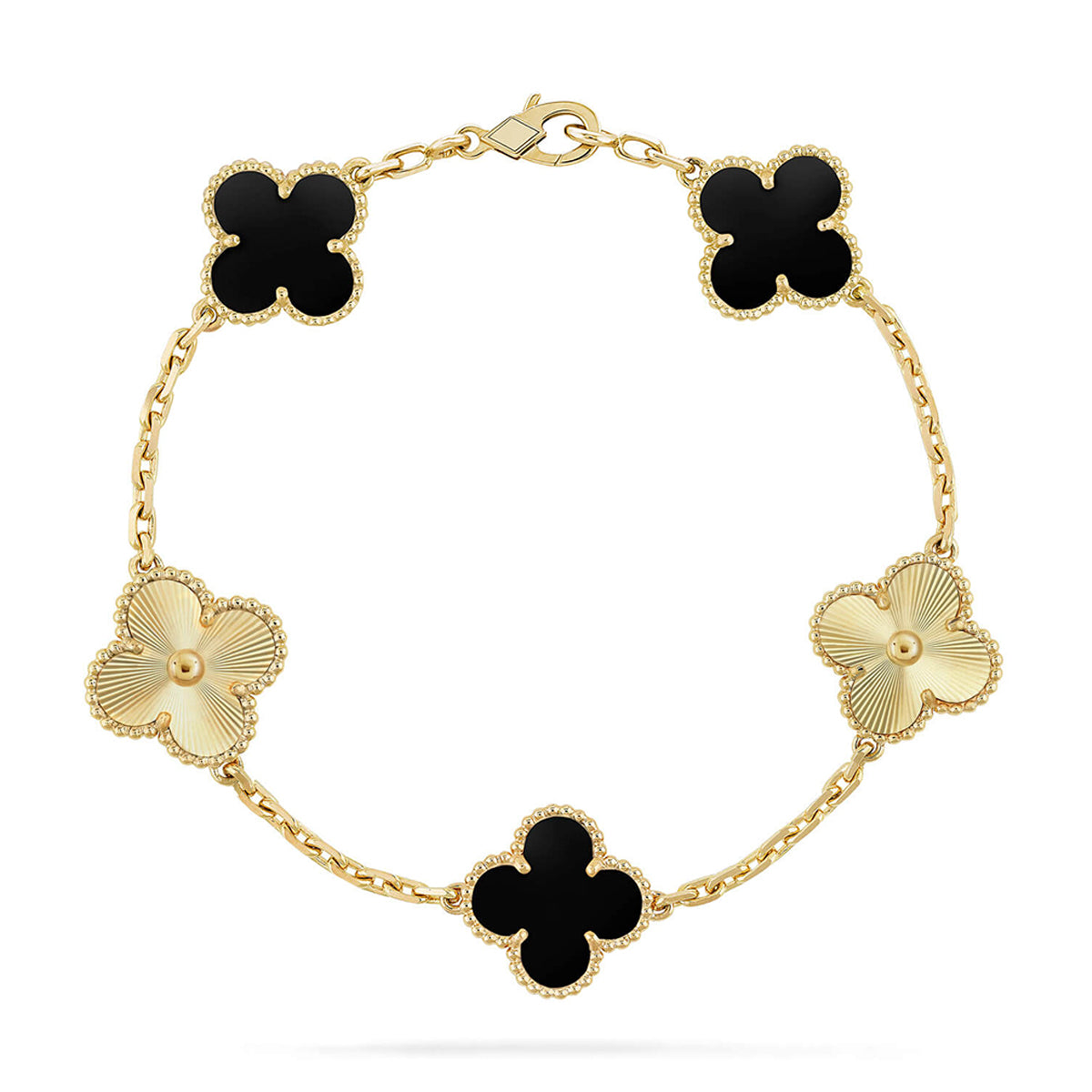 [⭐Spark] CLOVER 5 MOTIF ONYXS BRACELET COLLECTION