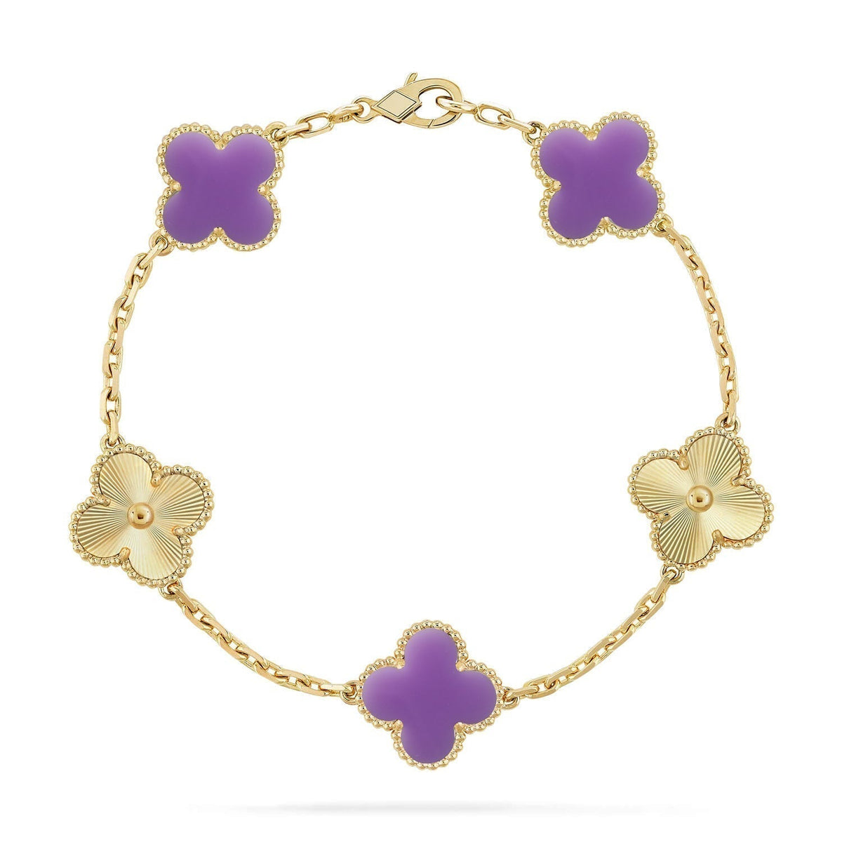 [⭐Spark]CLOVER 5 MOTIF LIGHT PURPLE BRACELET COLLECTION