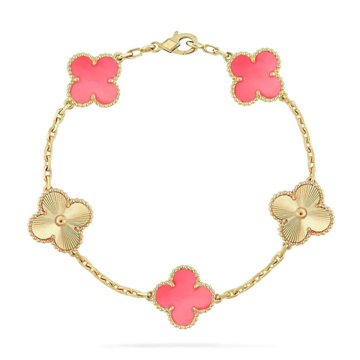 [⭐Spark] CLOVER 5 MOTIFS  PINK MOP BRACELET COLLECTION
