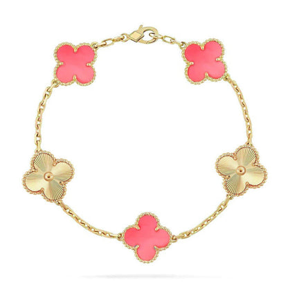 [⭐Spark] CLOVER 5 MOTIFS  PINK MOP BRACELET COLLECTION