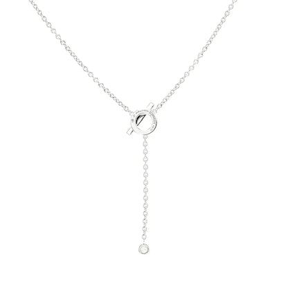 [⭐Spark]FINESSE SILVER DIAMOND NECKLACE