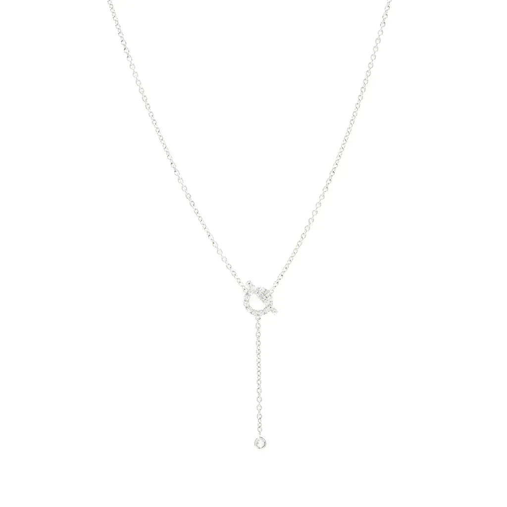 [⭐Spark]FINESSE SILVER DIAMOND NECKLACE