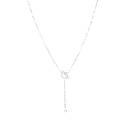 [⭐Spark]FINESSE SILVER DIAMOND NECKLACE