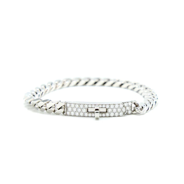 [⭐Spark]KELLY CHAIN SILVER DIAMOND BRACELET